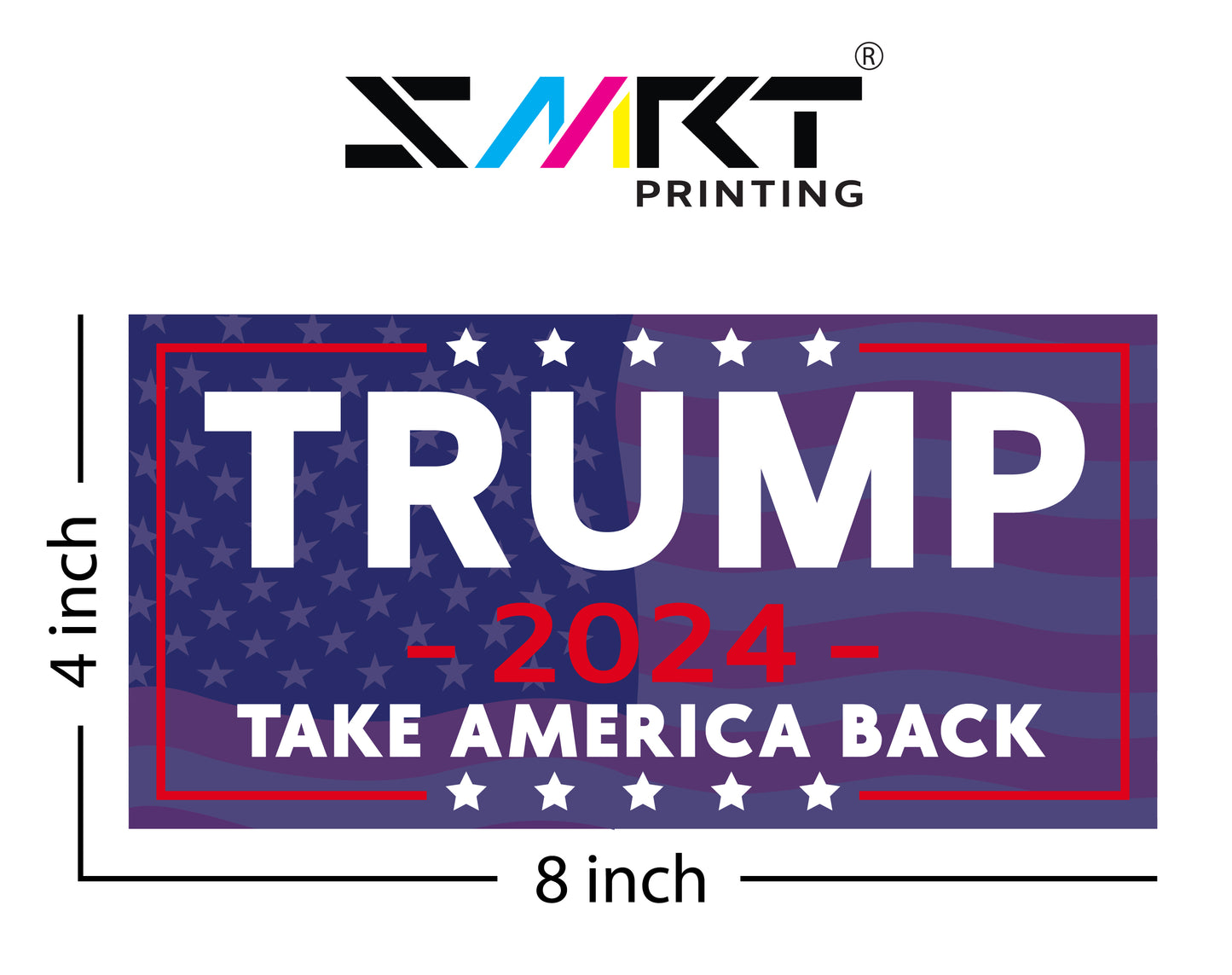 3 Pack SBB Trump 2024 Sticker, 8 inches x4 inches Big Trump Letters Car Decal, President Donald Trump Take America Back 2024 Bumper Sticker Fadeproof Vinyl for Car, Truck, Window, Laptop