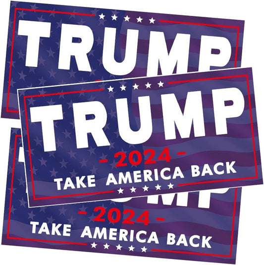 3 Pack SBB Trump 2024 Sticker, 8 inches x4 inches Big Trump Letters Car Decal, President Donald Trump Take America Back 2024 Bumper Sticker Fadeproof Vinyl for Car, Truck, Window, Laptop