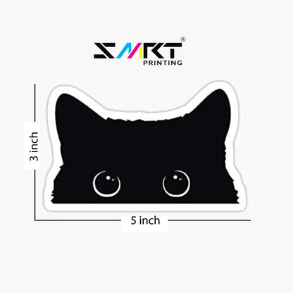 Cute Black Cat Sticker - Sticker Graphic - Stickers for Water Bottles Laptop Meme Stickers Waterproof Aesthetic Vinyl Decals Stickers for Adults Teens  5 x 3 inch