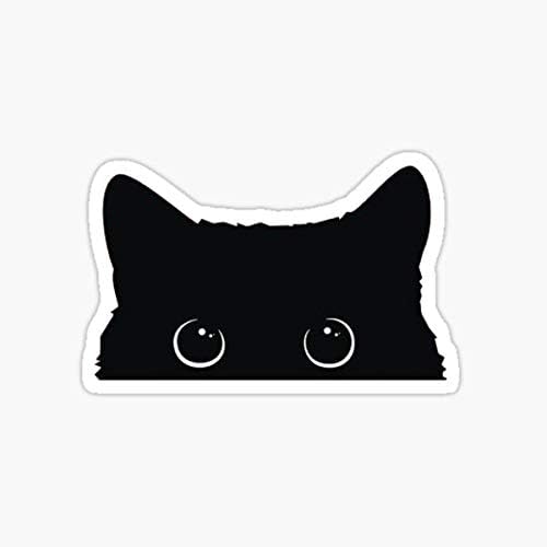 Cute Black Cat Sticker - Sticker Graphic - Stickers for Water Bottles Laptop Meme Stickers Waterproof Aesthetic Vinyl Decals Stickers for Adults Teens  5 x 3 inch